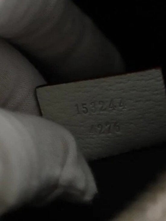 GUCCI GG Supreme Shoulder Bag PVC White Red gold 153244 Auth nb243 - Picture 11 of 16